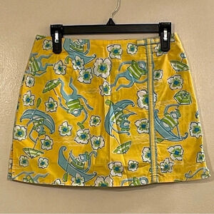 LILLY PULITZER Lenore Skort in Limon Yellow‎ Les Monkeys